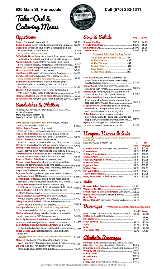 Scarfallotos Takeout 2026