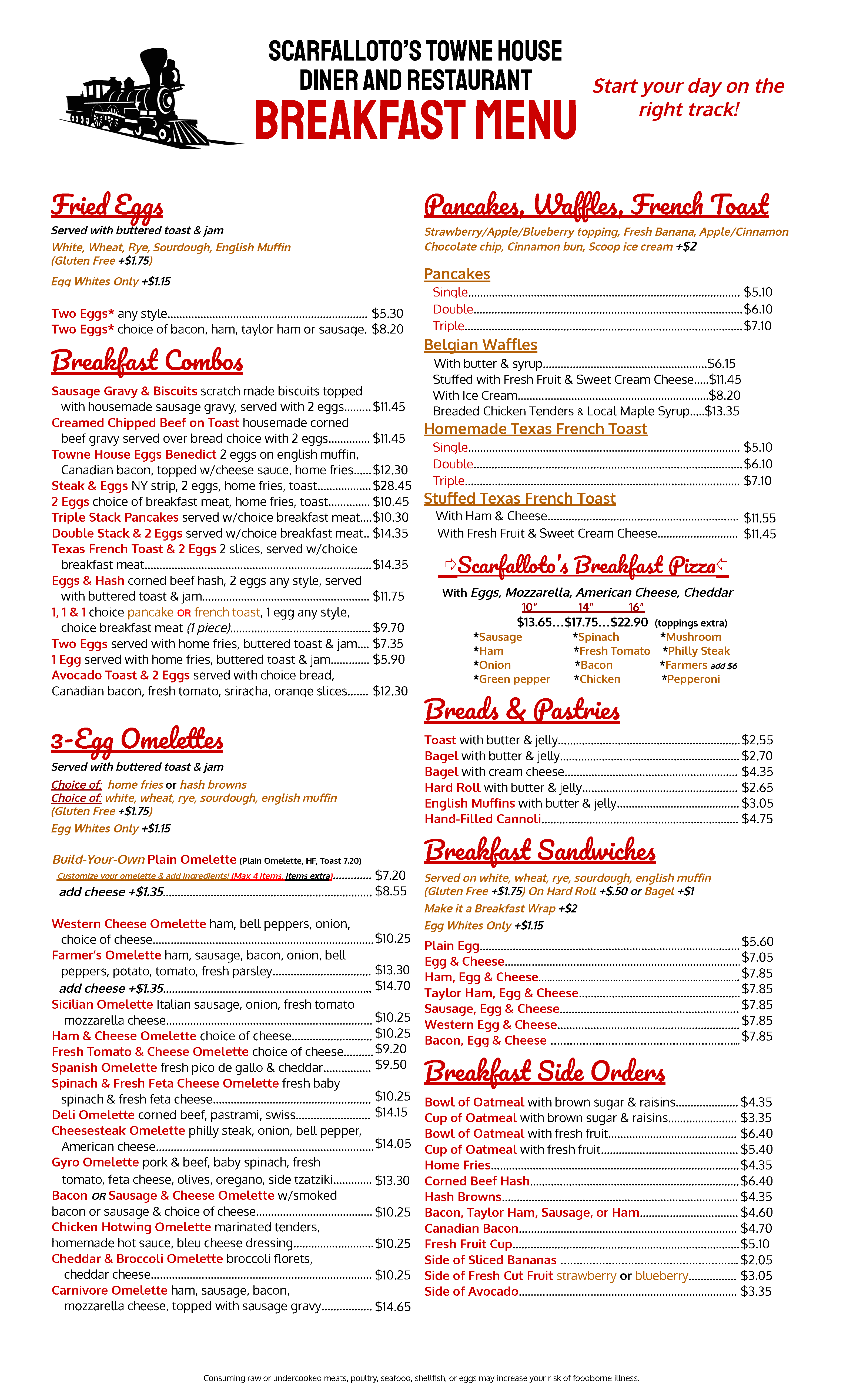 85702 Scarfalloto’s Towne House Menus